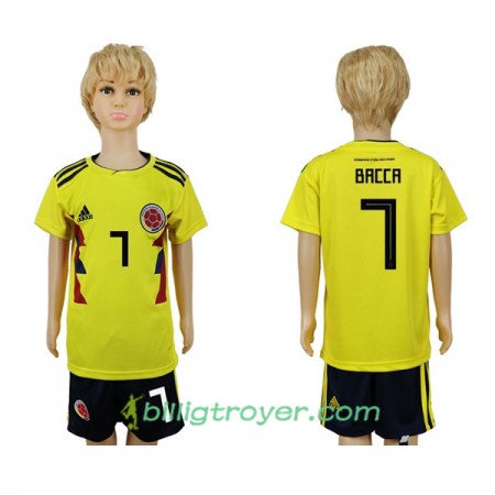 Billige Fotballdrakter Colombia Bacca 7 Barn VM 2018 Hjemmedraktsett